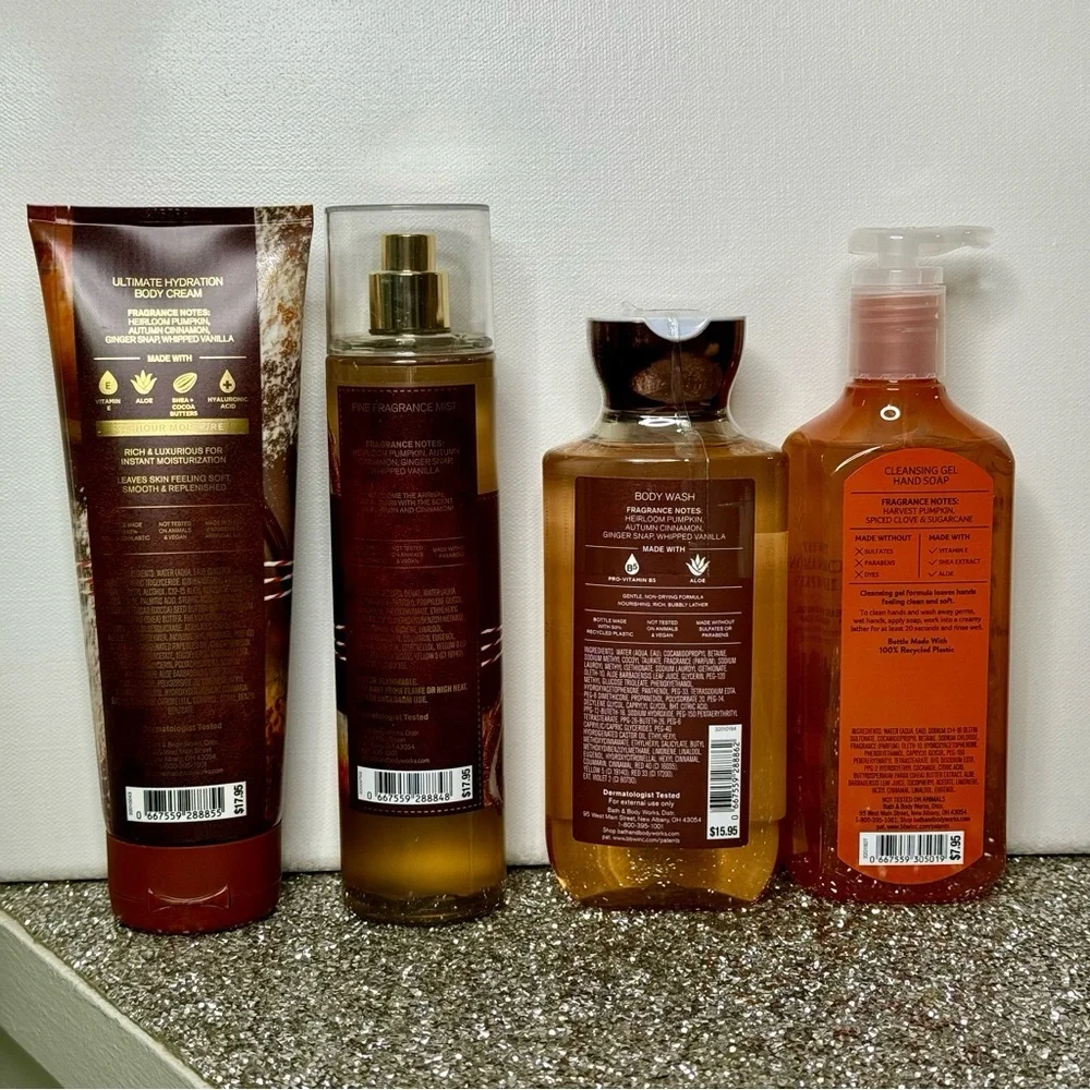 Bath & Body Works Sweet Cinnamon Pumpkin Body Care Gift Set NWT - Picture 4 of 5
